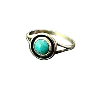 Utah Navajo Made Turquoise Sterling Silver Ring - Michael Perry Sz 7 🩵💍